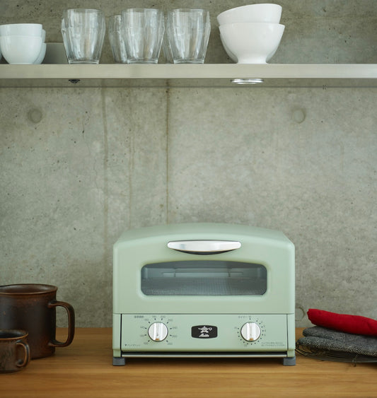 Sengoku Aladdin Graphite Grill & Toaster Oven GREEN - 4 Slice Japanese Toaster