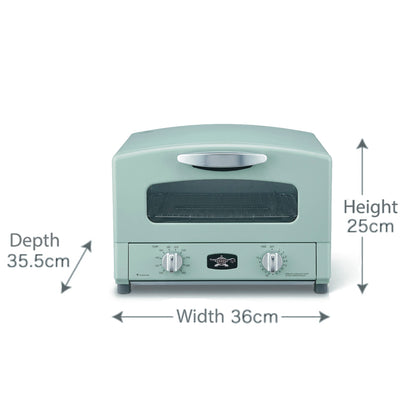 Sengoku Graphite Grill & Toaster Oven GREEN - Made in Japan, Mini Oven