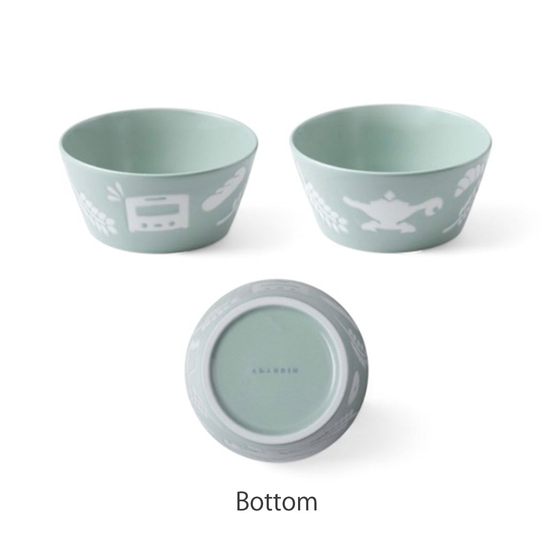 Round Ceramics Bowl Green Large