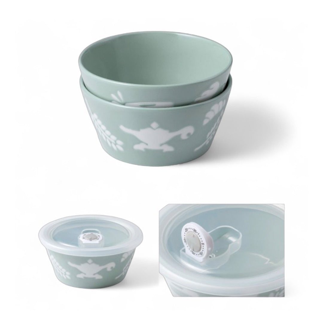 Round Ceramics Bowl Green Large