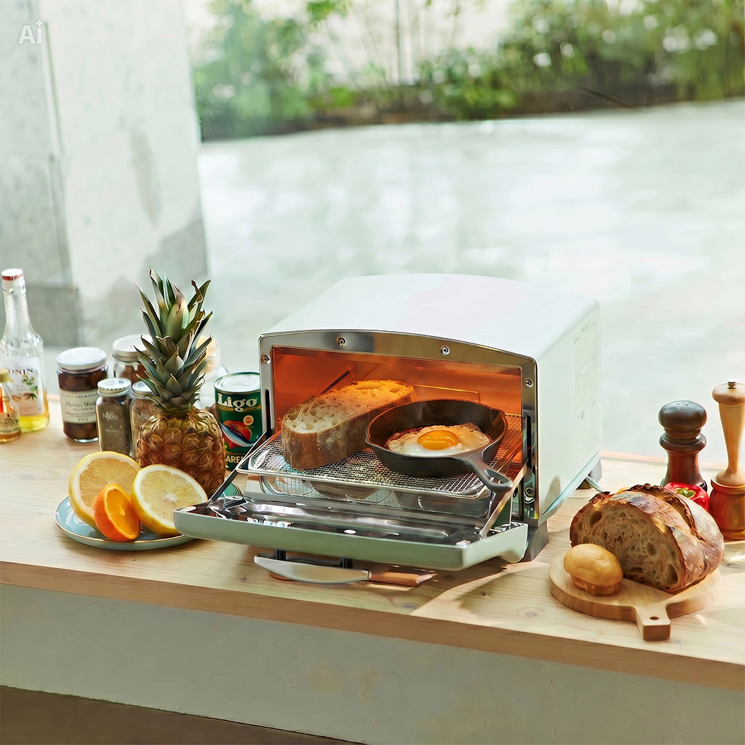 Sengoku Aladdin Graphite Grill & Toaster Oven GREEN | Made in