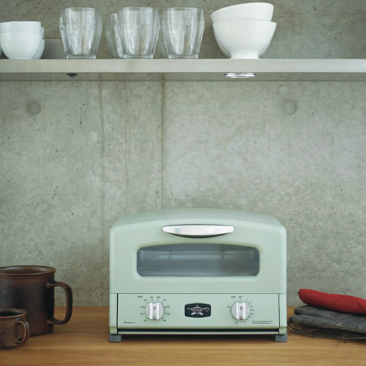 Sengoku Graphite Grill & Toaster Oven GREEN - Made in Japan, Mini Oven