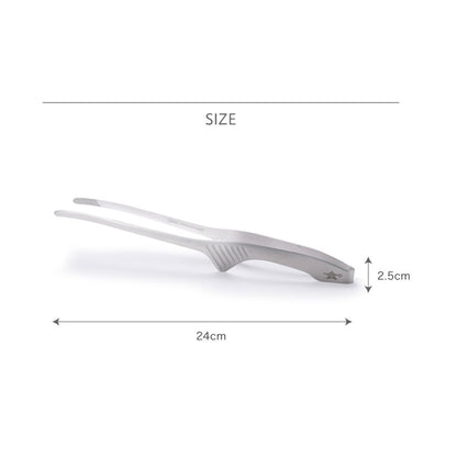 Tweezer Tongs Slim Cooking Tong Stainless Steel Silver
